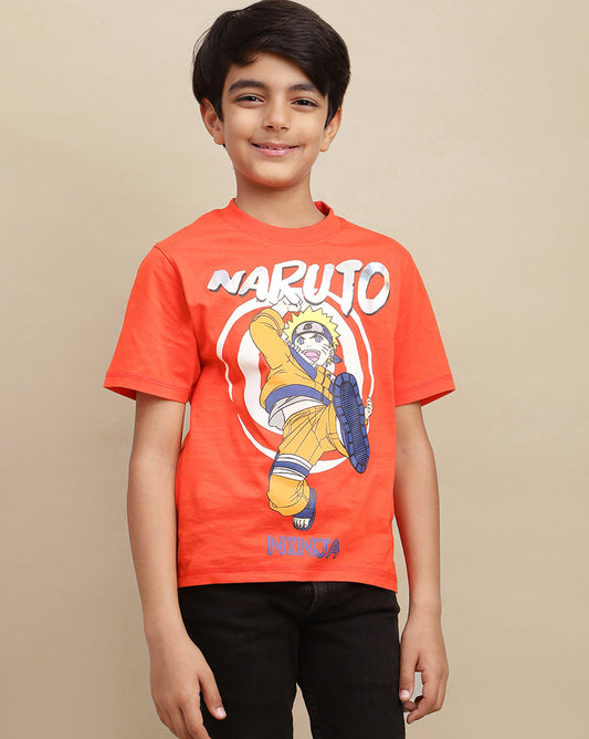 Naruto Printed Regular Fit Tshirt For Boys