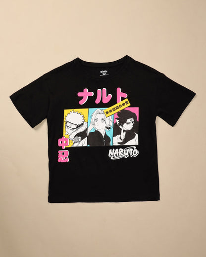 Naruto Printed Oversized Tshirt For Girls