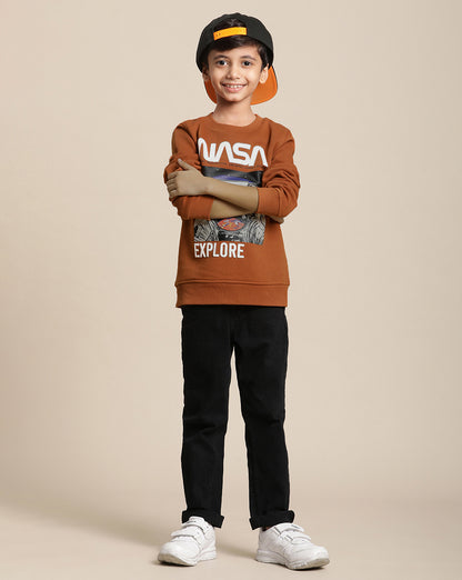 Nasa Printed Sweatshirt For Boys