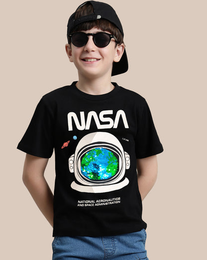 Nasa Printed Regular Tshirt For Boys