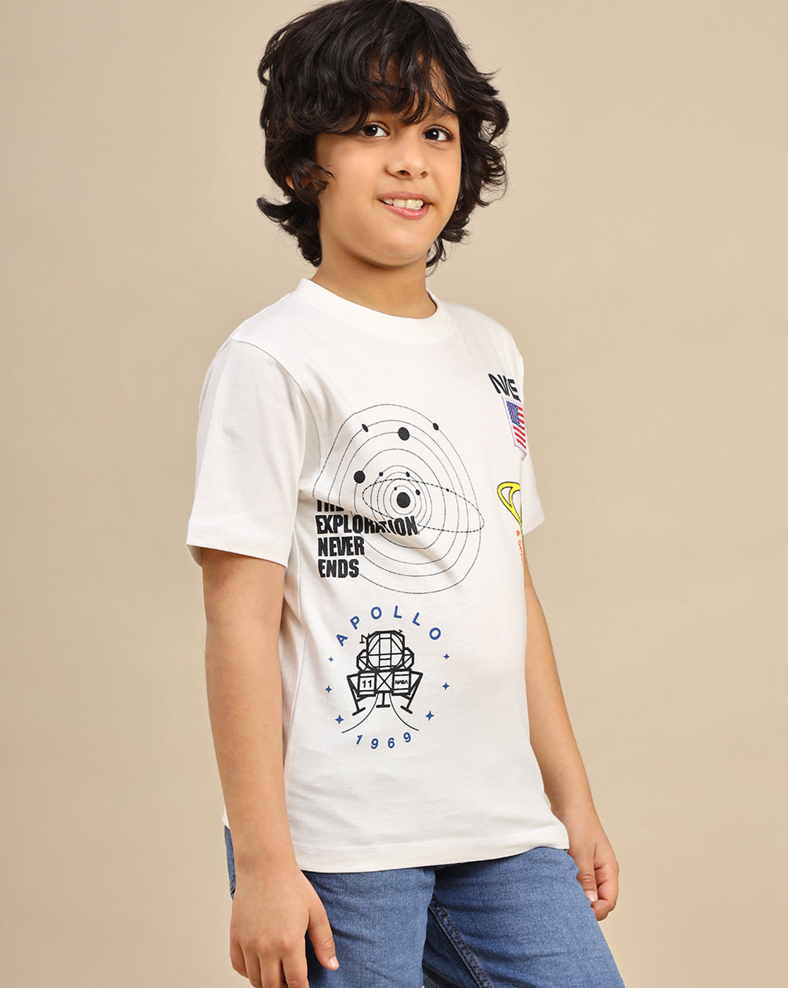 Nasa Printed Regular Fit Tshirt For Boys