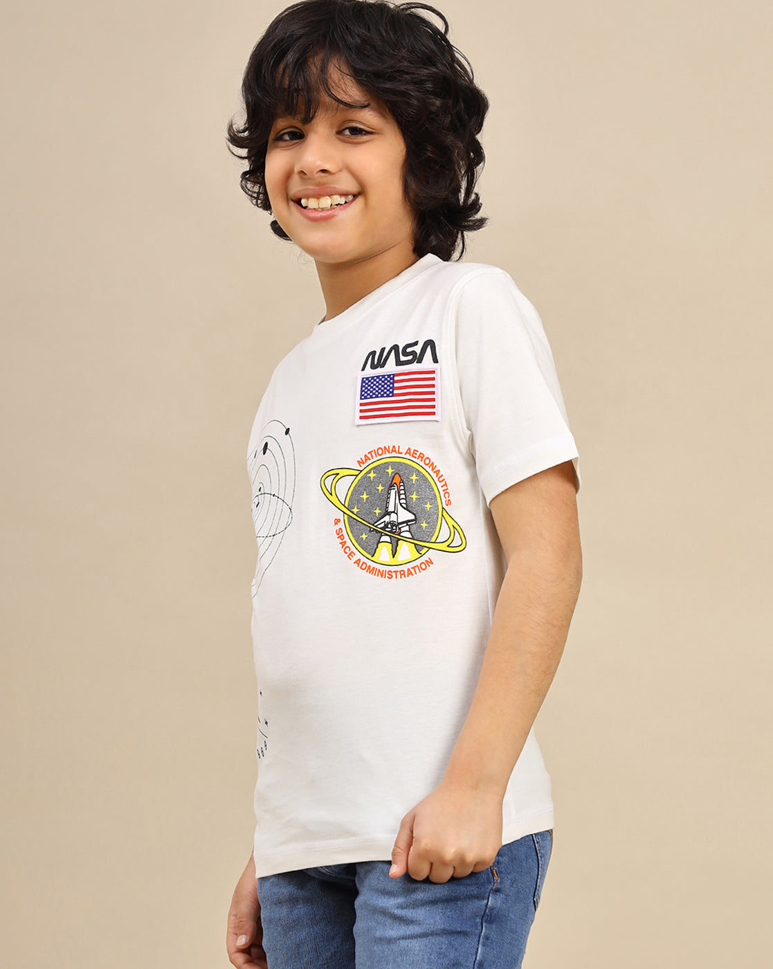 Nasa Printed Regular Fit Tshirt For Boys