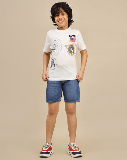 Nasa Printed Regular Fit Tshirt For Boys