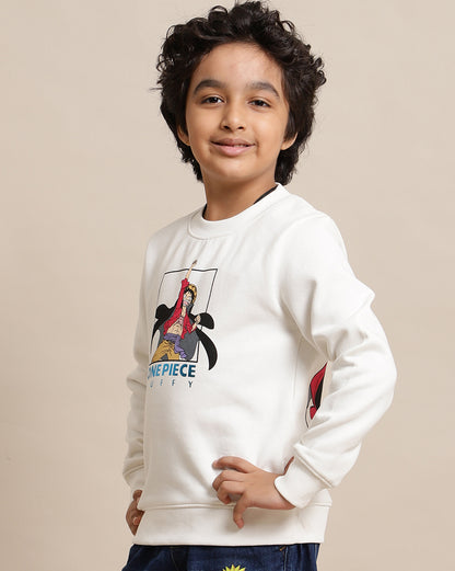 One Piece Printed Regular Fit Sweatshirt For Boys