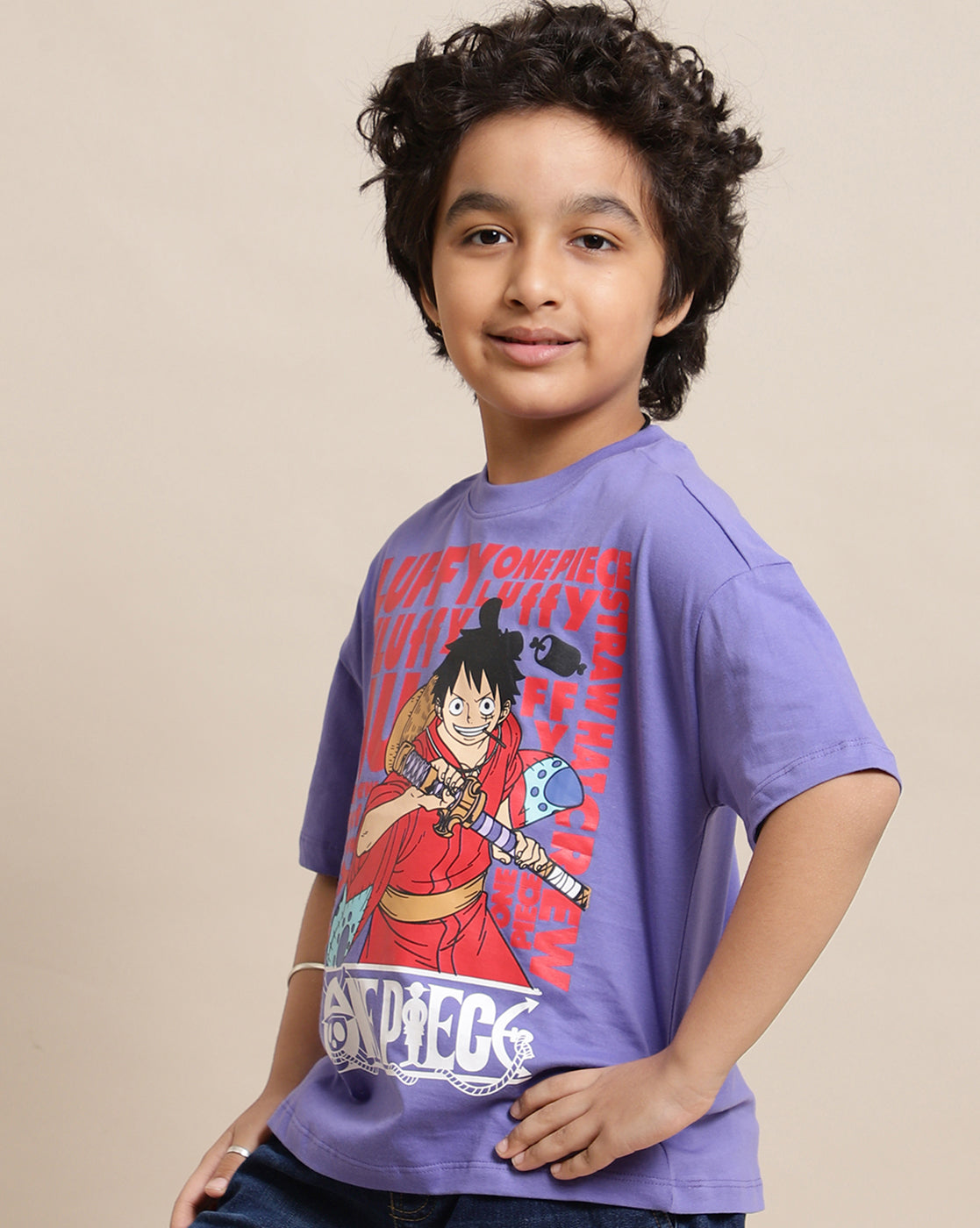 One Piece Printed Oversized Tshirt For Boys