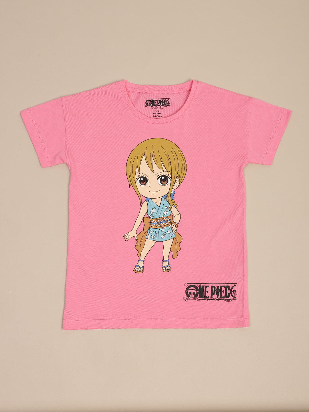 One Piece Printed Relaxed Fit Tshirt For Girls