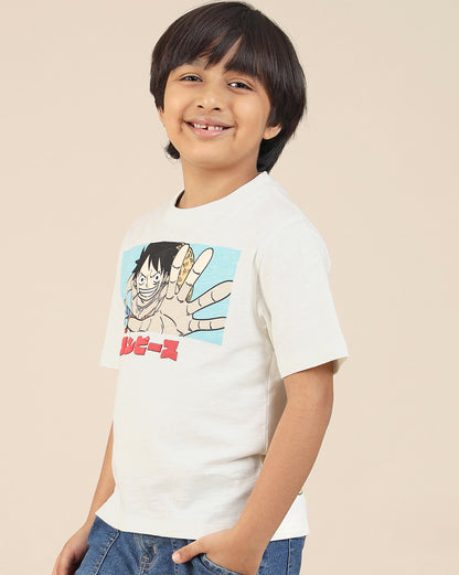 One Piece Printed Regular Fit Tshirt For Boys