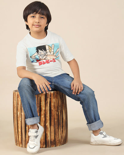 One Piece Printed Regular Fit Tshirt For Boys