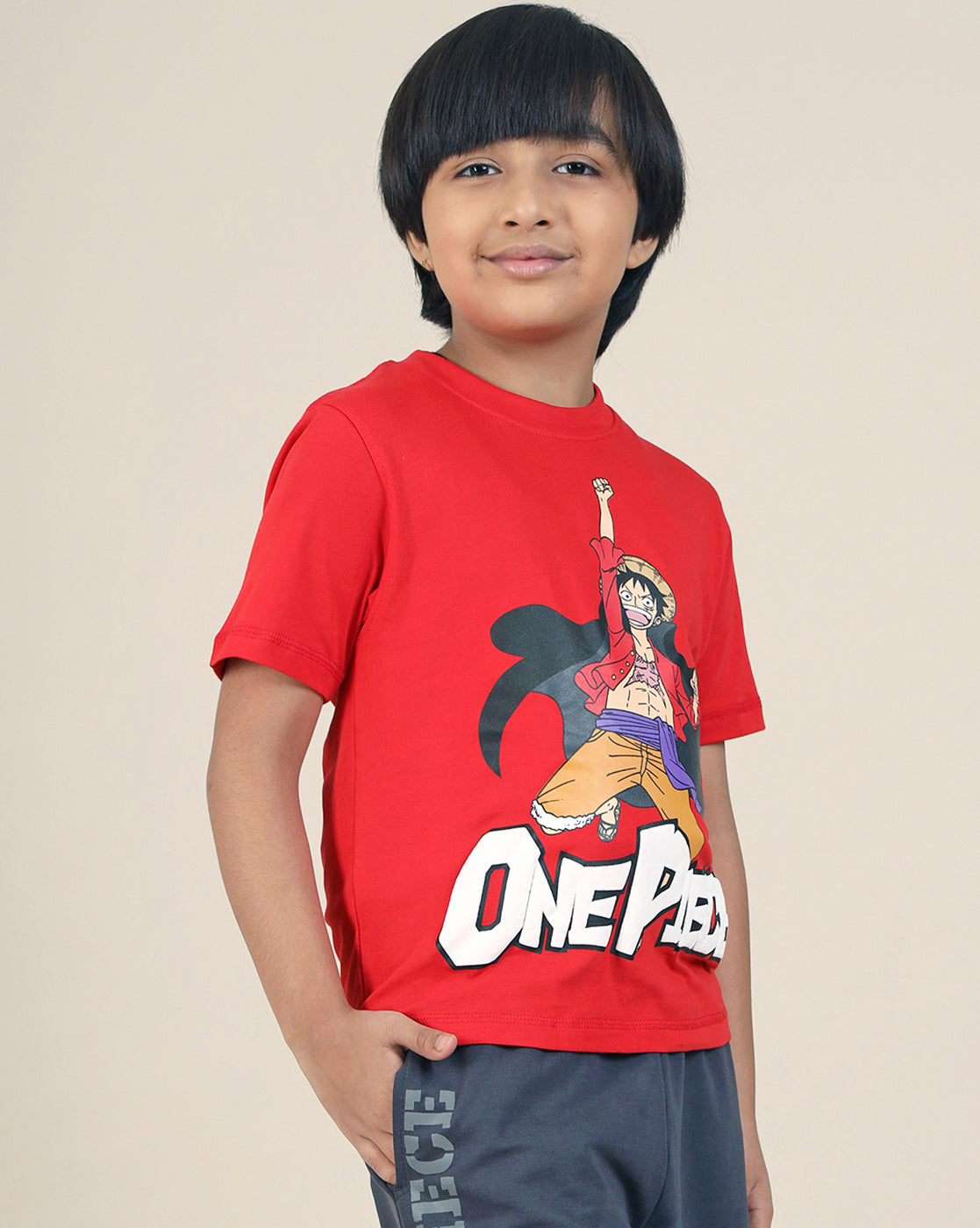 One Piece Printed Regular Fit Tshirt For Boys