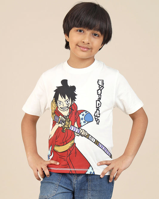 One Piece Printed Regular Fit Tshirt For Boys