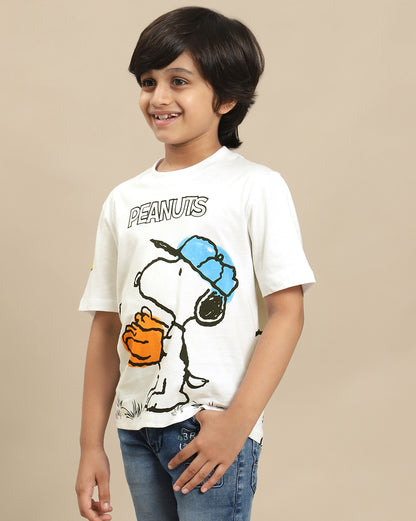 Peanuts Printed Regular Fit Tshirt For Boys