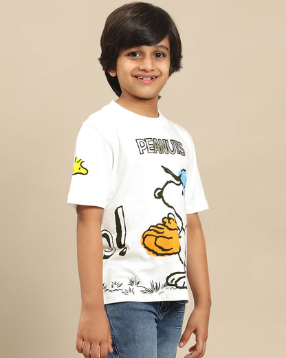 Peanuts Printed Regular Fit Tshirt For Boys