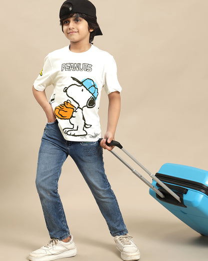 Peanuts Printed Regular Fit Tshirt For Boys