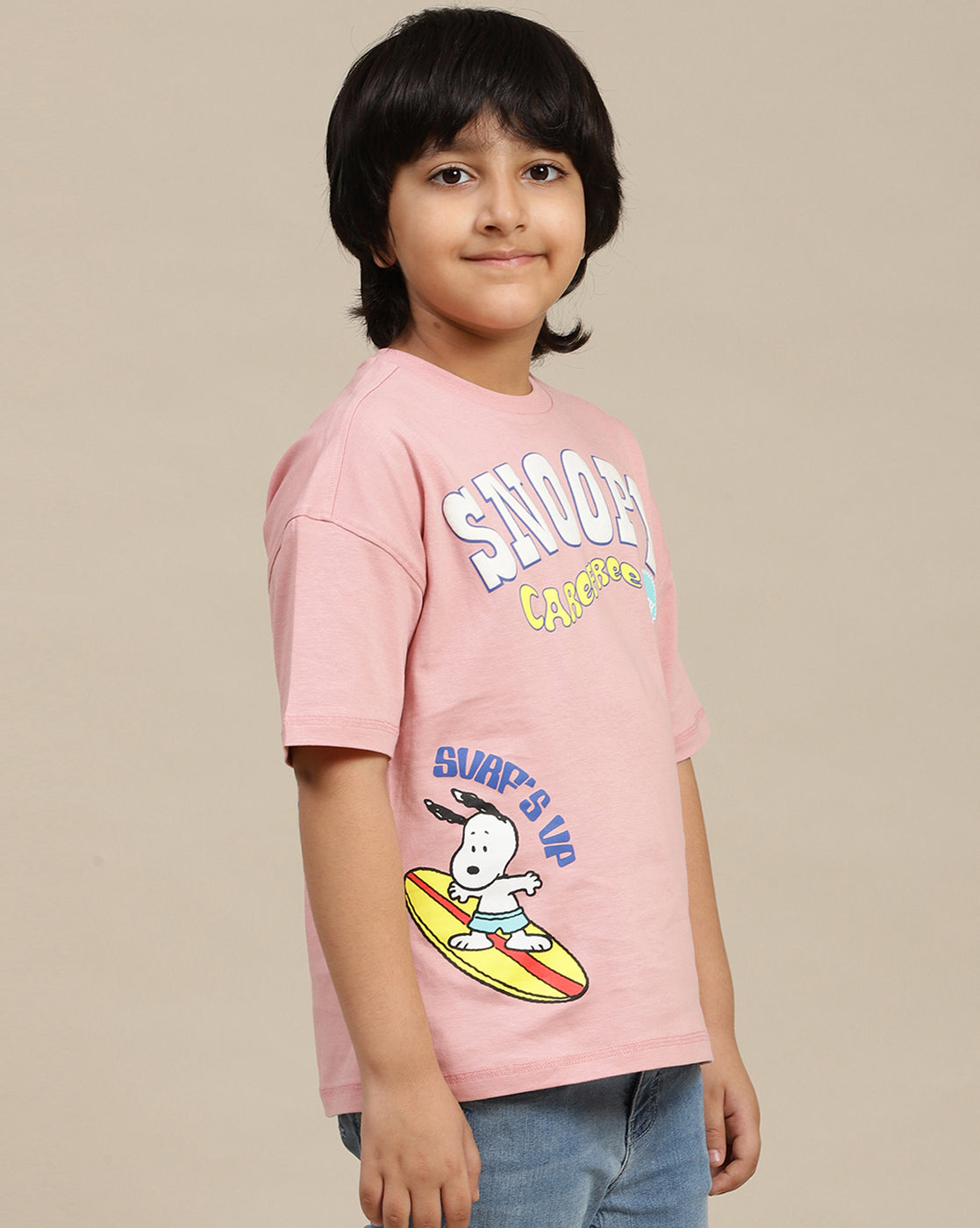 Peanuts Printed Oversized Tshirt For Boys