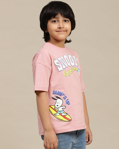 Peanuts Printed Oversized Tshirt For Boys