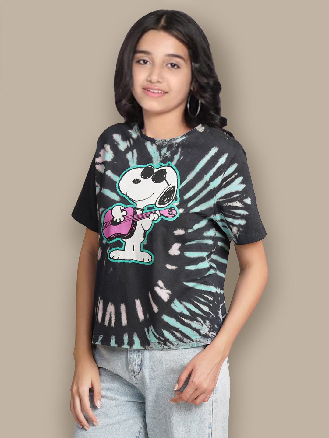 Peanuts Printed Relaxed Fit Tshirt For Girls