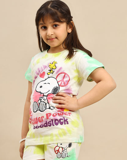 Peanuts Printed Regular Fit Tshirt For Girls