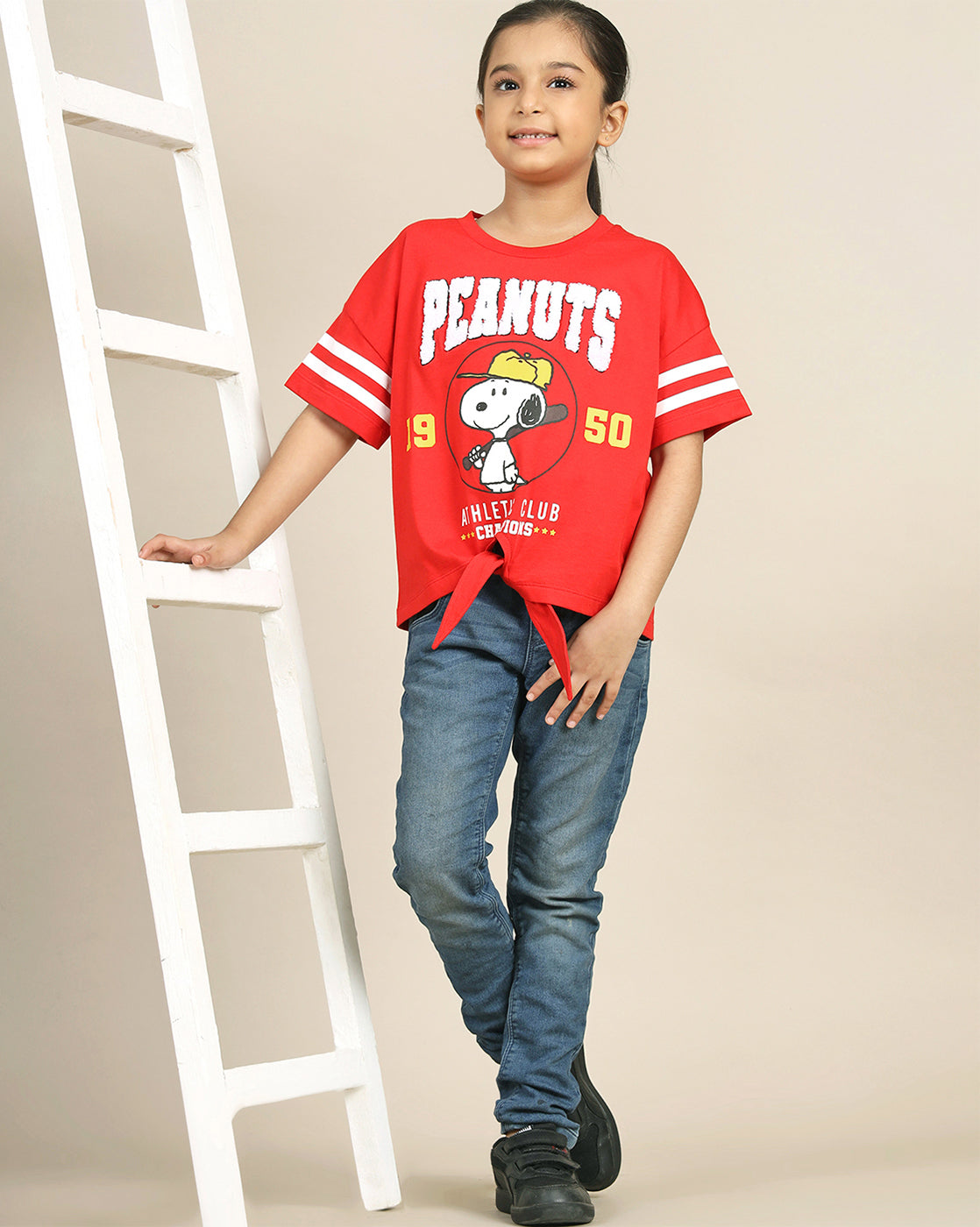 Peanuts Printed Relaxed Fit Tshirt For Girls