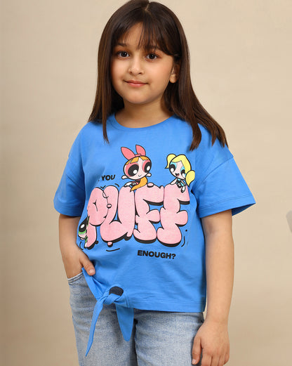 Powerpuff Girls Printed Relaxed Fit Tshirt For Girls