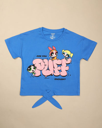 Powerpuff Girls Printed Relaxed Fit Tshirt For Girls