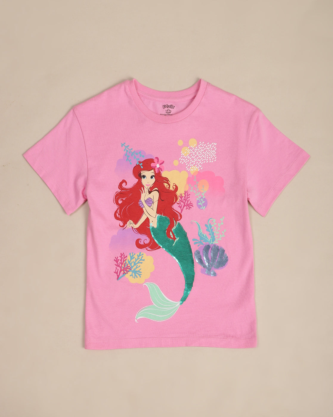 Disney Princess Printed Relaxed Fit Tshirt For Girls