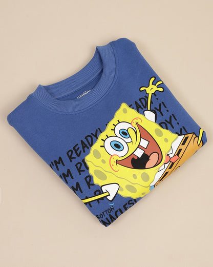 Sponge Bob Squarepants Printed Oversize Sweatshirt For Boys