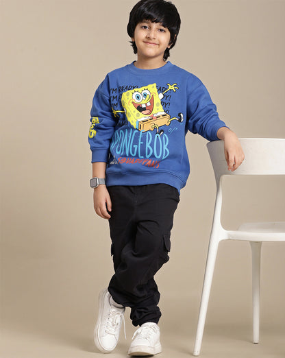 Sponge Bob Squarepants Printed Oversize Sweatshirt For Boys