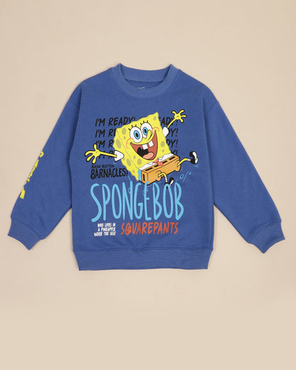 Sponge Bob Squarepants Printed Oversize Sweatshirt For Boys