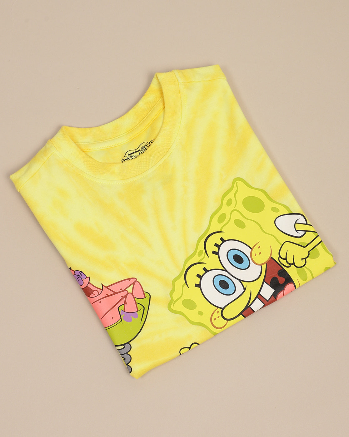 Sponge Bob Squarepants Printed Oversize Tshirt For Boys