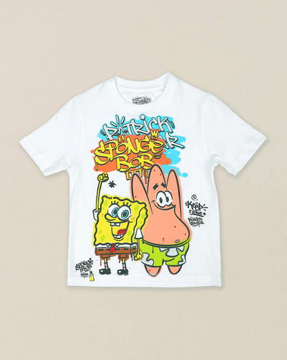 Sponge Bob Squarepants Printed Regular Fit Tshirt For Boys