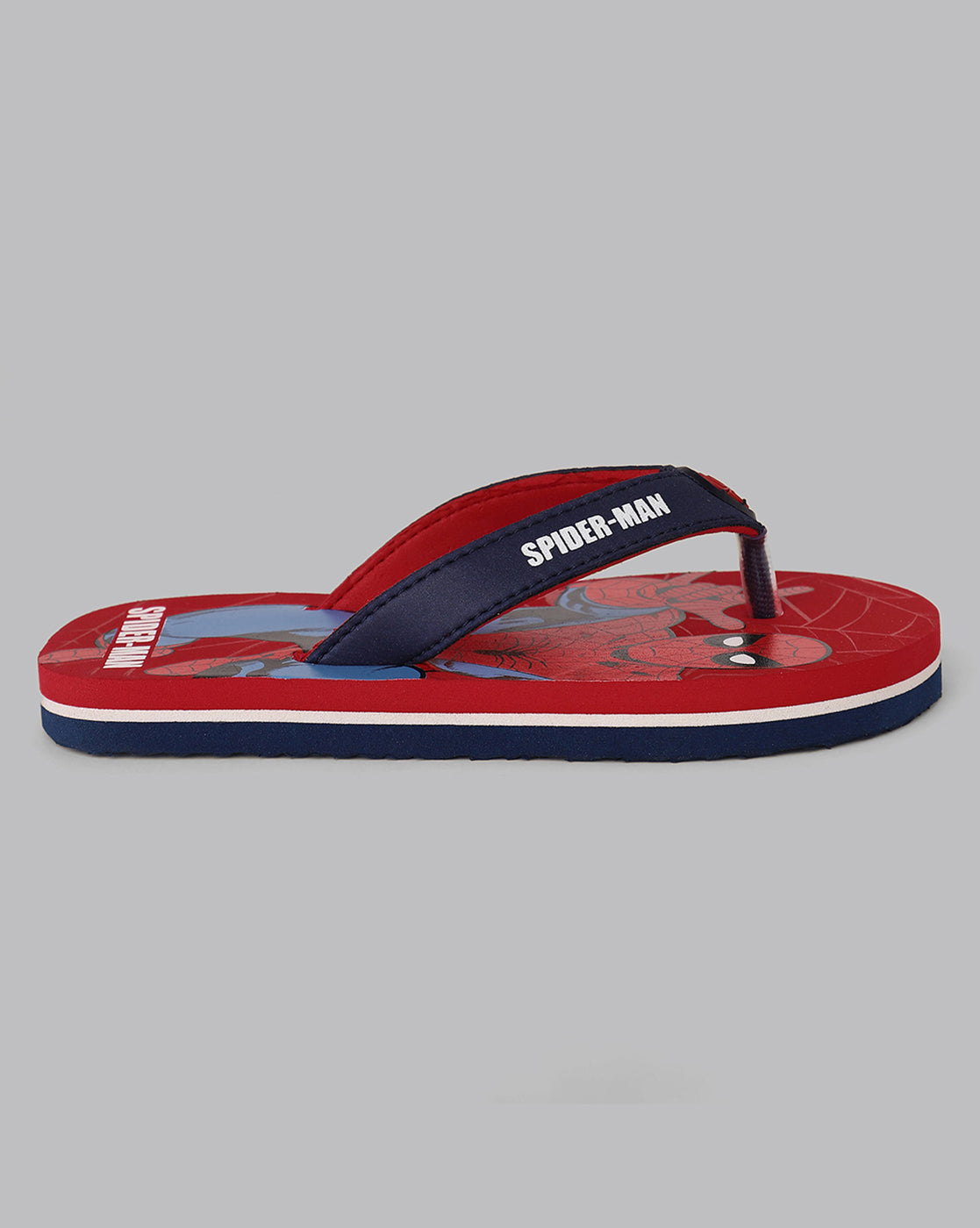 Kids Boys Spiderman Printed Red Flip Flops