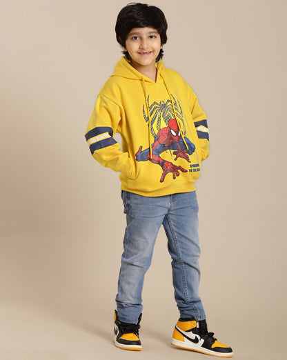 Spiderman Printed Oversize Fit Hoodie For Boys