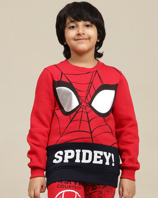 Spiderman Regular Fit Sweatshirt For Boys