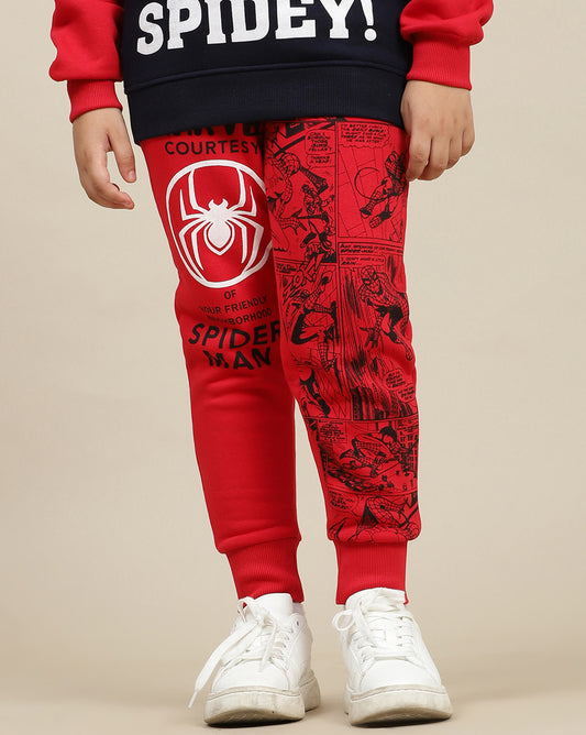 Spiderman Printed Regular Fit Jogger For Boys