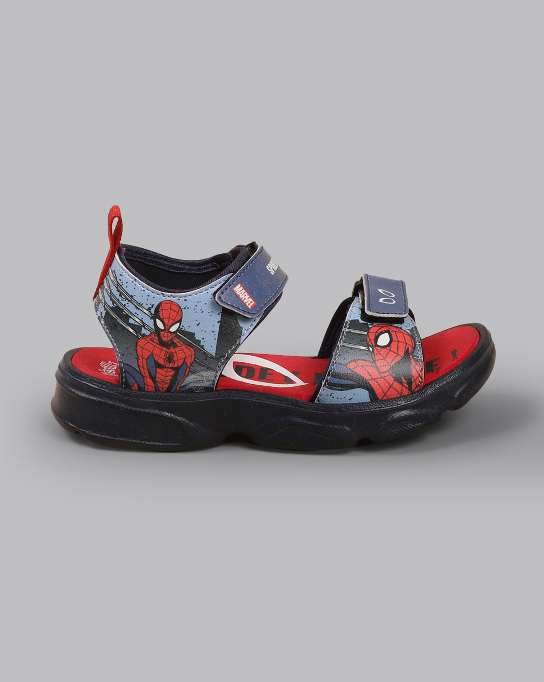 Kids Boys Spiderman Printed Blue Sandals