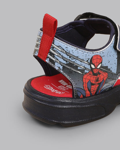 Kids Boys Spiderman Printed Blue Sandals