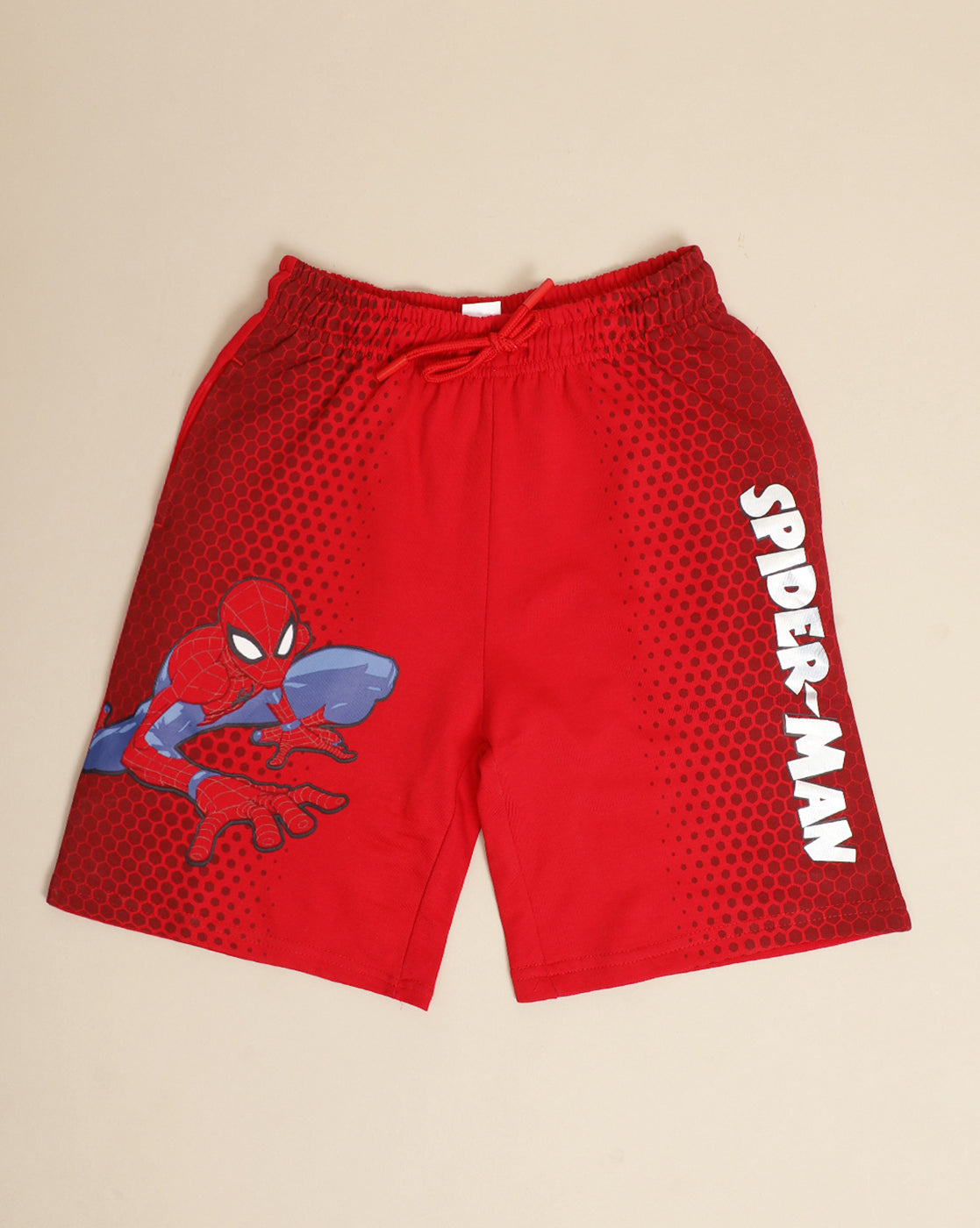 Spiderman Printed Regular Fit Shorts For Boys