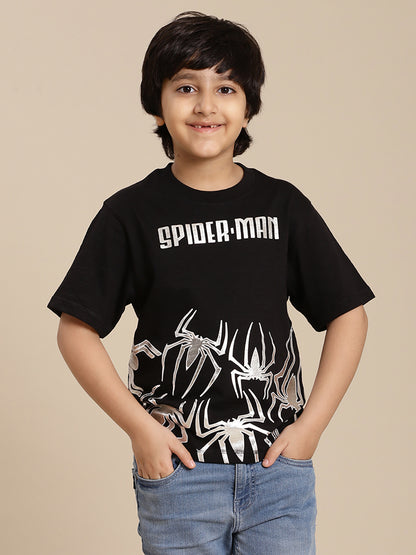 Spiderman Printed Regular Fit Tshirt For Boys