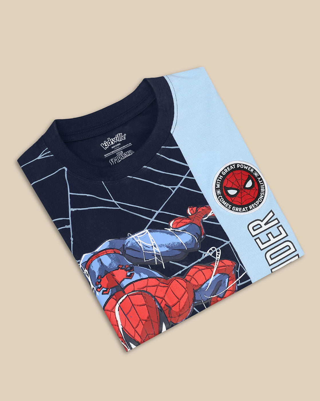 Spiderman Printed Regular Fit Tshirt For Boys