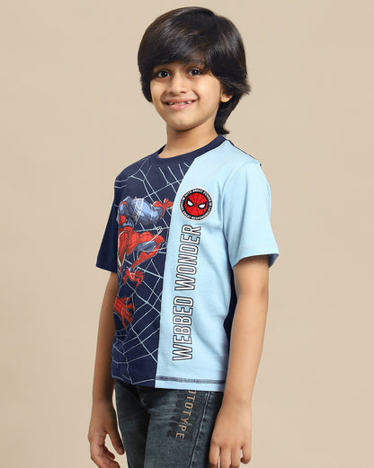 Spiderman Printed Regular Fit Tshirt For Boys