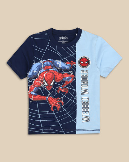 Spiderman Printed Regular Fit Tshirt For Boys