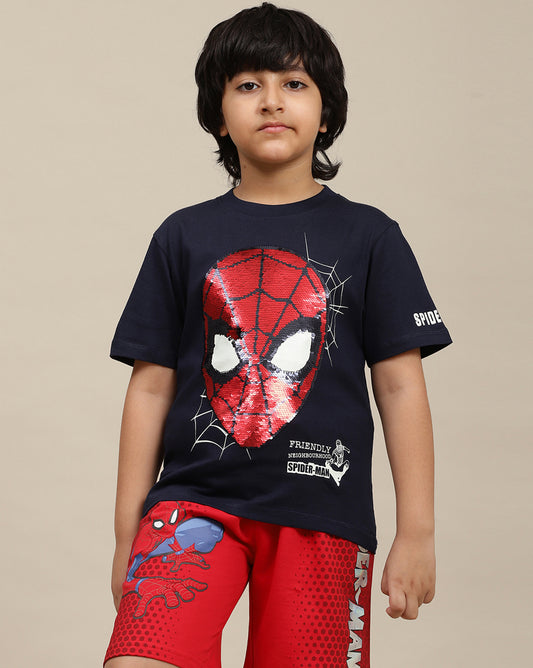 Spiderman Printed Regular Fit Tshirt For Boys