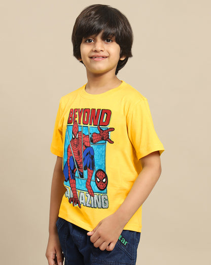 Spiderman Printed Regular Fit Tshirt For Boys