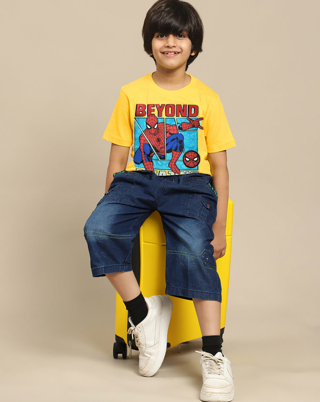 Spiderman Printed Regular Fit Tshirt For Boys