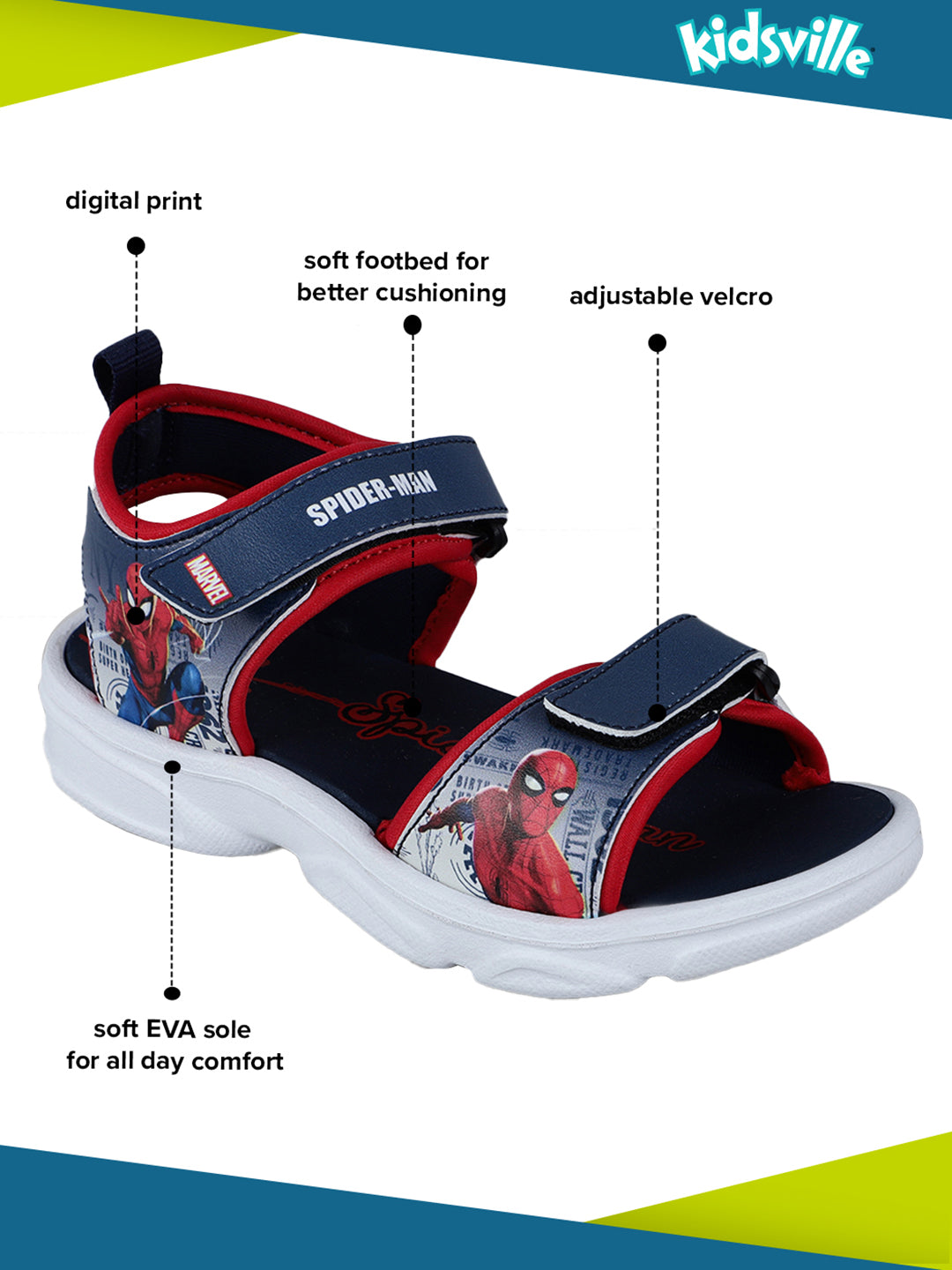 Spiderman Sandals For Kids Boys