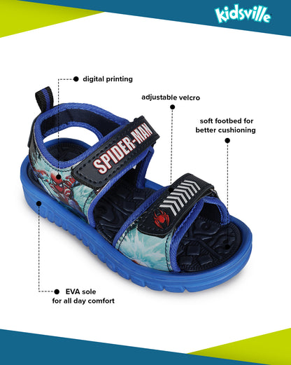 Kids Boys Spiderman Navy Sandals