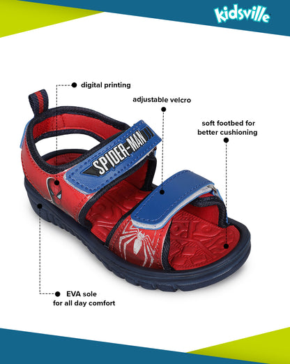 Kids Boys Spiderman Red Sandals