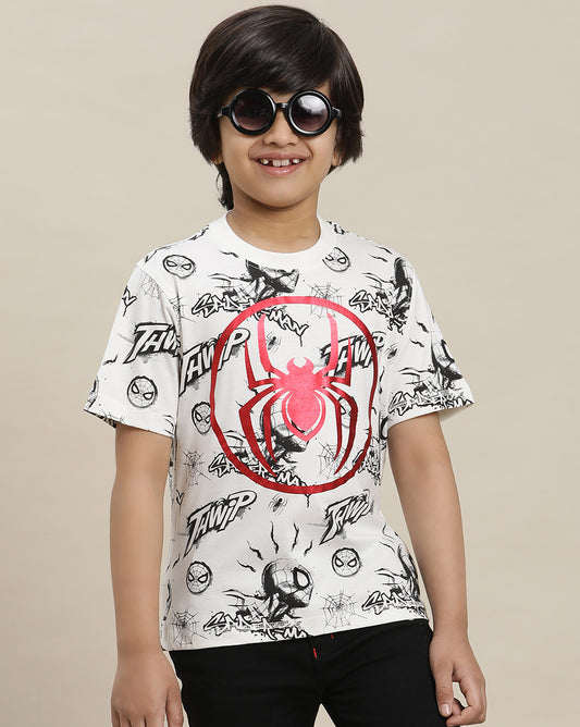 Spiderman Regular Fit Tshirt For Boys