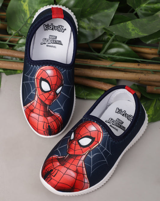 Spiderman Printed Lycra Shoes For Boys