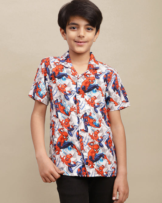 Spiderman Printed Shirt For Boys